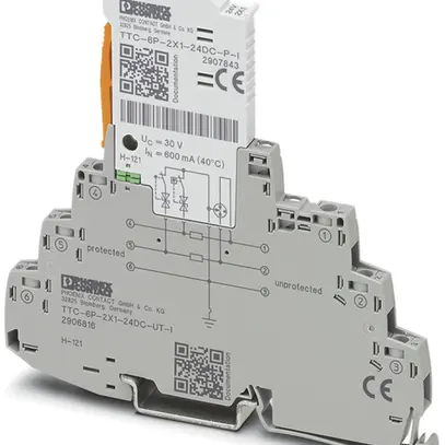Protection surtension Phoenix Contact TTC-6P-2X1-12DC-UT-I 