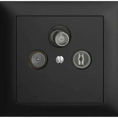 Prise d'antenne INC SAT DB52 EDIZIOdue noir avec IEC/F 