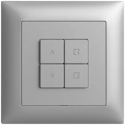 Station secondaire ENC 1K/4T pour interrupteur stores scène Edue Wiser silver 