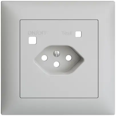 Kit frontal EDIZIOdue pour prise FI FMI, T13, gris clair 