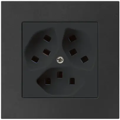 Presa INC Hager kallysto.pro 3×T23 C nero 