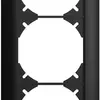 Cadre de recouvrement EDIZIOdue 1×3 noir 