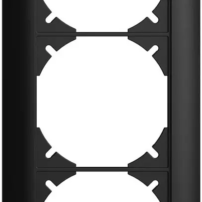 Cadre de recouvrement EDIZIOdue 1×3 noir 