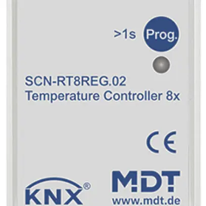 Thermostat d'ambiance KNX AMD MDT SCN-RT8REG.02 8-can pour Pt1000 gris 