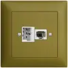 Boîte de raccordement ENC 1×TT,1×RJ45/u 4P EDIZIOdue ITplus ITM olive 