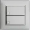 Poussoir ENC KNX 2× EDIZIOdue gris clair RGB sans LED 