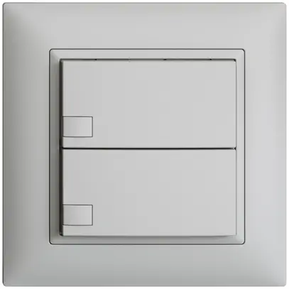UP-Taster KNX 2-fach EDIZIOdue hellgrau RGB ohne LED 