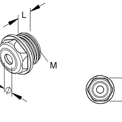 Passacavo M20 buco 13mm grigio 9…12mm 