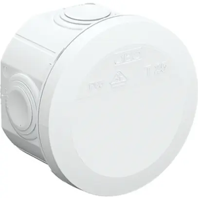 Boîte de dérivation AP Bettermann Ø80mm avec entrées blanc 