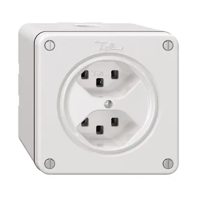 Prise NAPU NEVO, 2×T23, blanc 