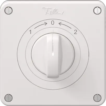 Contatto rotativo NEVO N.CO con manopola, KS, 1->0<-2, bianco 