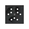 Frontplatte kallysto 3×T13 schwarz 60×60mm für Steckdose 3×T13 