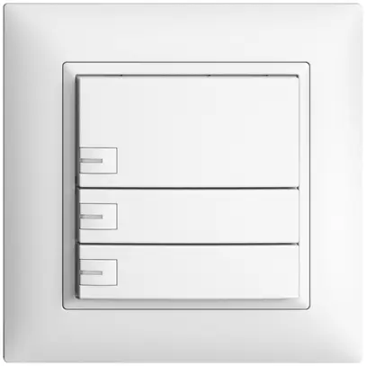 Pulsante INC KNX 3×EDIZIOdue bianco RGB con LED 