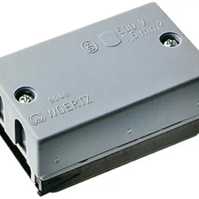 Boîte de raccordement Woertz pour câble plat Technofil fils isolés 4×Ø8mm 