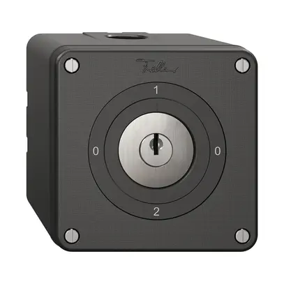 NAPU-Drehschalter NEVO, 2/3L, mit Schloss&2 Schlüsseln, KS, 0-1-0-2, schwarz 