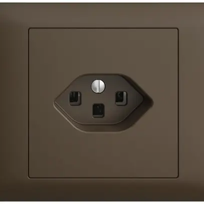 Presa INS EDIZIOdue T23 16A coffee, con morsetti innest. 