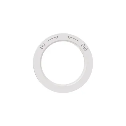 Disco indicatore NEVO, p.interruttore rotativo, Su-> <-Giù, bianco 