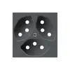 Placca frontale kallysto 3×T13 60×60mm antracite per presa 3×T13 