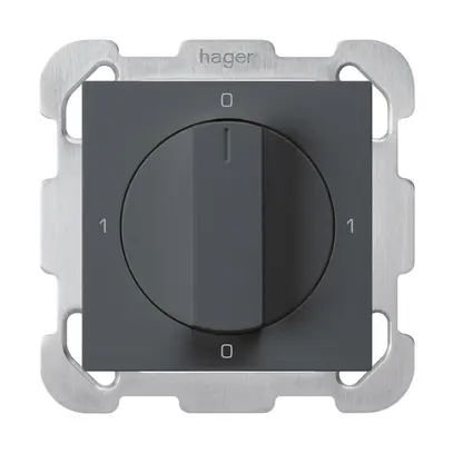 UP-Drehschalter kallysto 0/2L anthrazit mit Drehgriff 