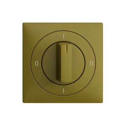 Kit frontal EDIZIOdue 0-1-0-1 60×60mm olive pour interrupteur rotatif 