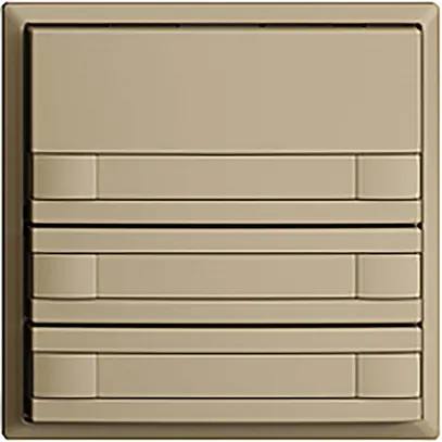 Poussoir ENC KNX 6× EDIZIOdue sand RGB sans LED avec insert papier 