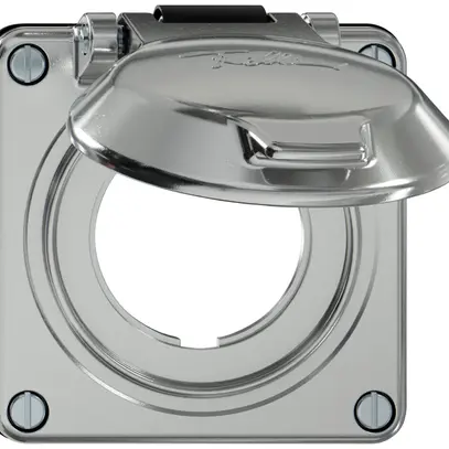 Partie supérieure ELEMENT SNAPFIX® avec clapet pour prise PEHA SCHUKO alu 