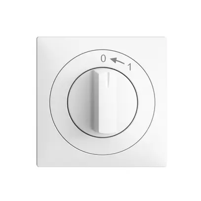 Kit frontale EDIZIOdue 0<-1 bianco 60×60mm per pulsante girevole 