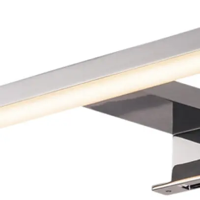 Applique pour miroir LED SLV DORISA, 6W 4000K 280lm court IP44 chromé 