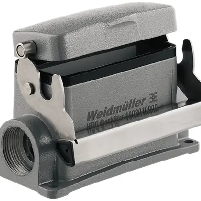 Scatola di base Weidmüller HDC 40D gancio long.parte inf.alto g.6 1×M25 laterale 