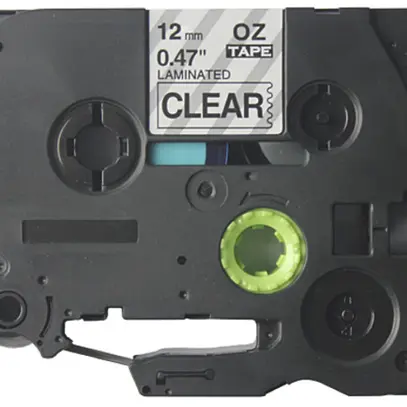 Cassette ruban compatible avec OZE-131, 12mm×8m, transparent-noir 