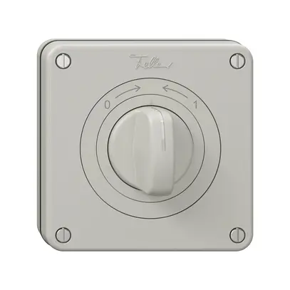 Contatto rotativo NUP NEVO, con manopola, KS, 0<->1, grigio chiaro 
