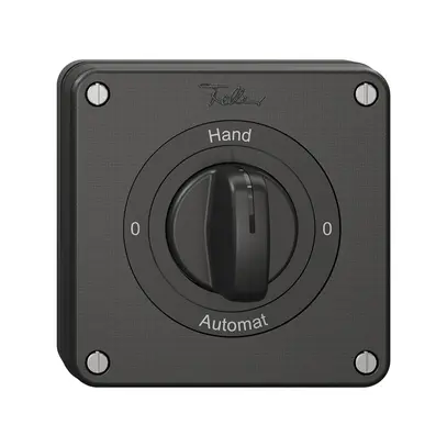 Interruttore rotativo NUP NEVO, 2/1 L, con manopola, KS, 0-Hand-0-Automat, nero 