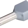 Embout de câble jumelé isolé 2×2.5mm²/9mm gris 