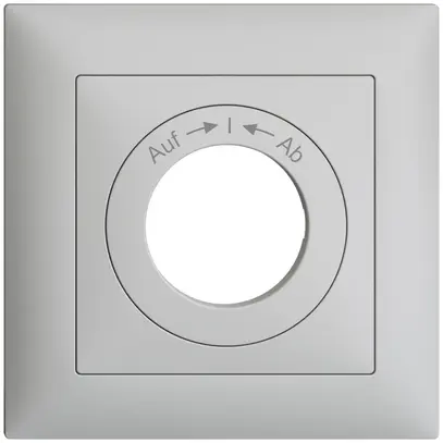 Frontset EDIZIOdue Auf->I<-Ab hellgrau 88×88mm für Schwenktaster 