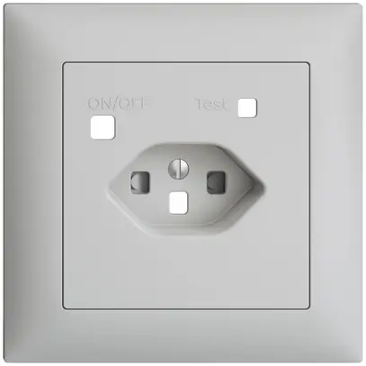 Kit frontale EDIZIOdue per presa FI FMI, T23, shutter, grigio chiaro 