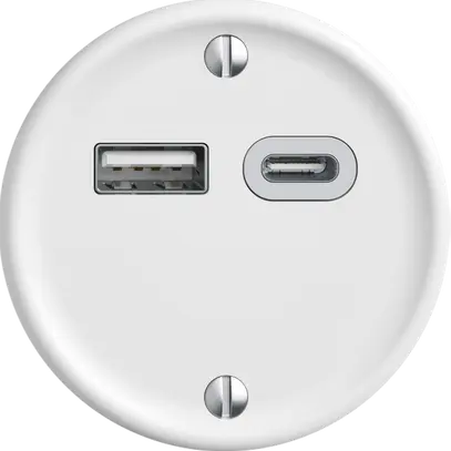 USB-Ladesteckdose STANDARDdue SNAPFIX® 230V AC 18W 1×USB TypA 1×USB TypC ws 