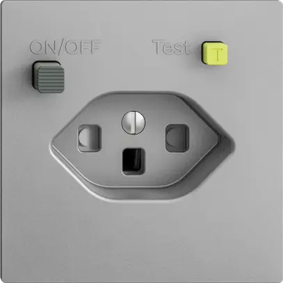 UP-Steckdose EDIZIOdue T23 FI 30mA F, shutter, silver 