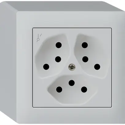 Presa AP kallysto 3×T13/1S grigio chiaro 