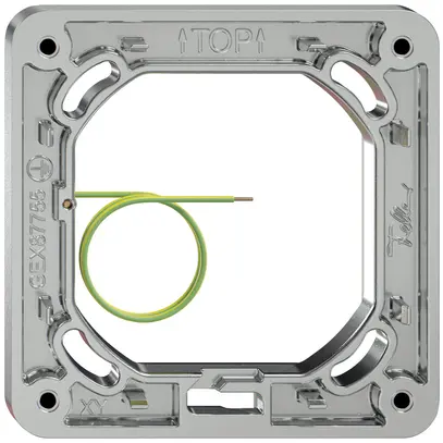 Telaio di montaggio Feller ELEMENT SNAPFIX® 1×1 87×87mm alluminio brillante 