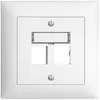Kit montaggio ENC EDIZIOdue uscita dritta, per 2×RJ45 freenet, bianco 