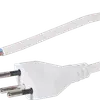 Apparatekabel Tdlr 3×0.75mm² 3m weiss Stecker T12 
