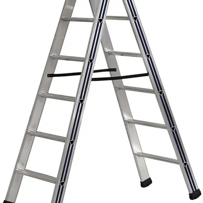 Doppelstufen-Leiter Plica Pikasso, 5 Stufen, Aluminium 