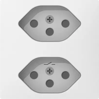 Presa Sidus E 2×T13S bianco 