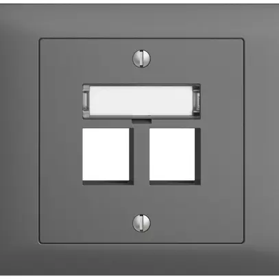 Kit montaggio INS EDIZIOdue BKE, uscita dritta 2×Keystone grigio scuro 