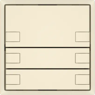 Poussoir universel EDIZIO.liv UNI SNAPFIX® s.LED 3× comm.2T cr 