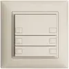 Poussoir ENC KNX 3× EDIZIOdue crema RGB sans LED 