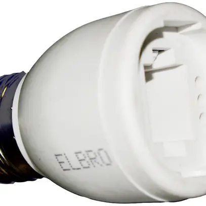 Adattatore portalampada ELBRO interno G24/esterno E27, bianco 