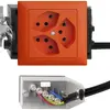 EB-Steckdose EDIZIOdue 3×T13 L1 53mm Snap orange für Technofil 