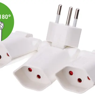 Spina multipla Hauri Clip-Clap 3×T13 bianco con sicurezza bambini 