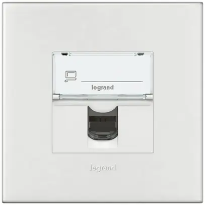 Support d'insertion ENC ATO 1×RJ45 blanc pour Keystone grd.I 